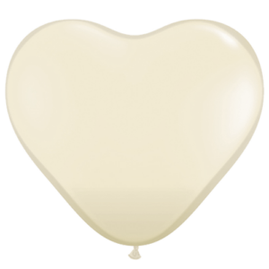 Herzballon elfenbein 45cm / Latex