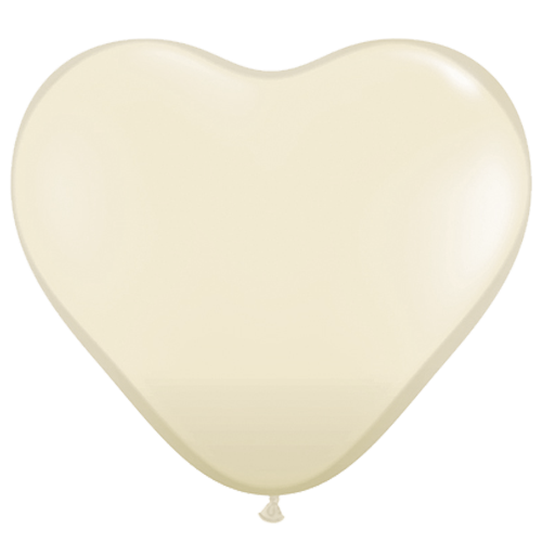 Herzballon elfenbein 45cm / Latex