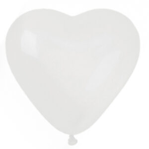 Herzballon weiß 15cm / Latex