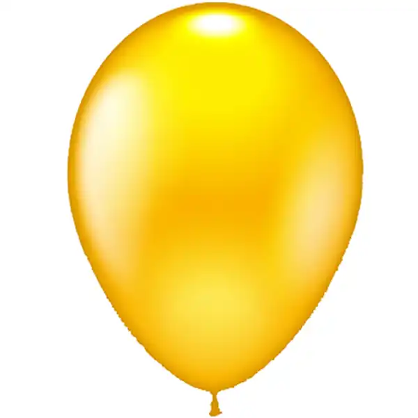 Ballon gelb metallic 28cm / Latex / 30