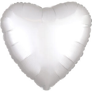 Herzballon Polarweiß / Folie / 56cm