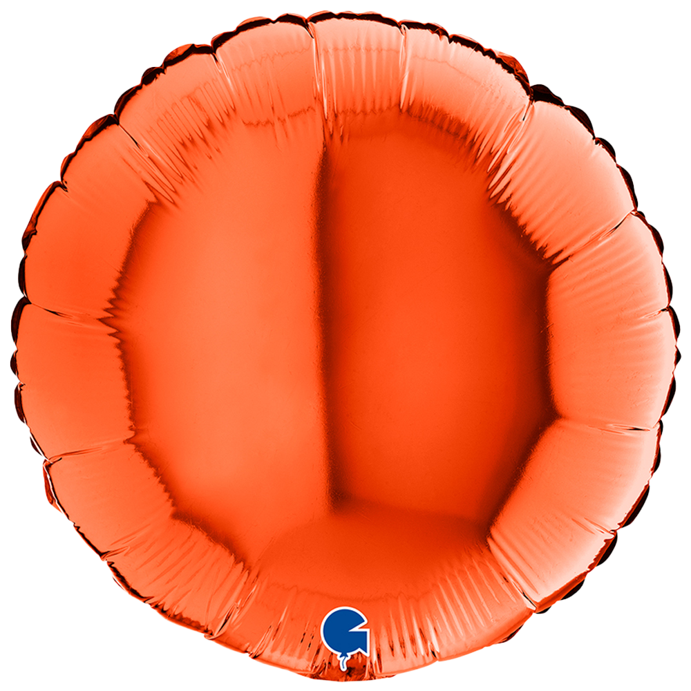 45cm Rund Metallic Orange