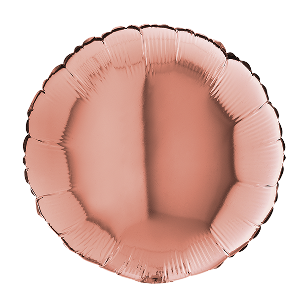 45cm Rund Rosé Gold Metallic
