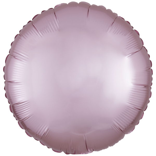 45cm Rund Satin Rosa