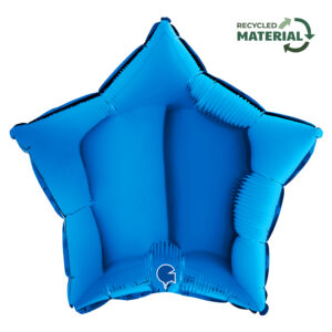 45cm Stern metallic blau