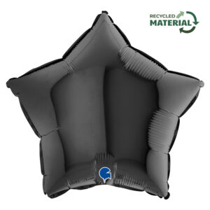 45cm Stern metallic schwarz