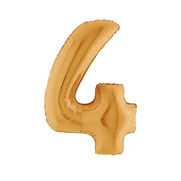 Zahl 0 - 9, gold, EINZELN wählbar, Folienballon, 66 cm – Bild 4