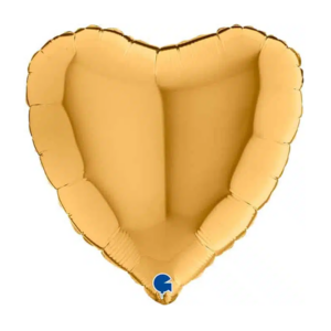 Herzballon Metallic Gold / Folie / 45cm