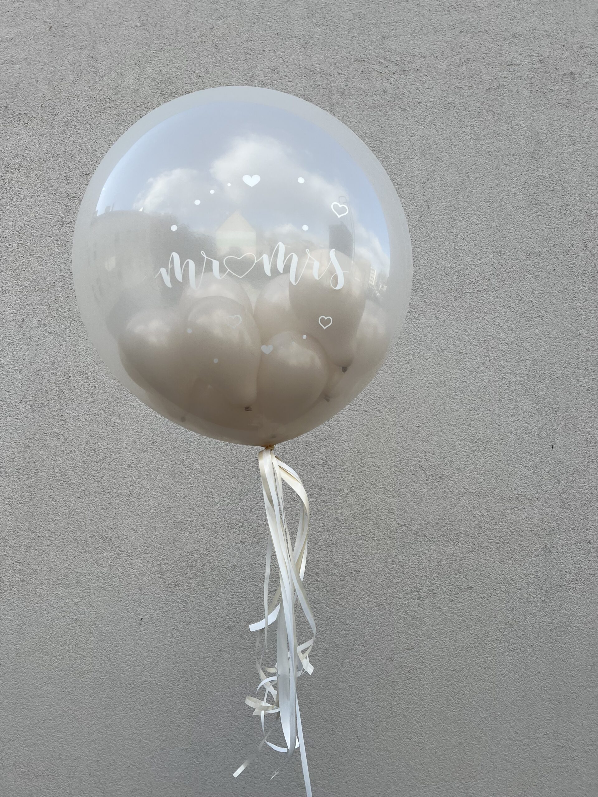 Standesamt Ballon Himmelsherzen / Befüllter Latex - Ballon / circa 90cm – Bild 5
