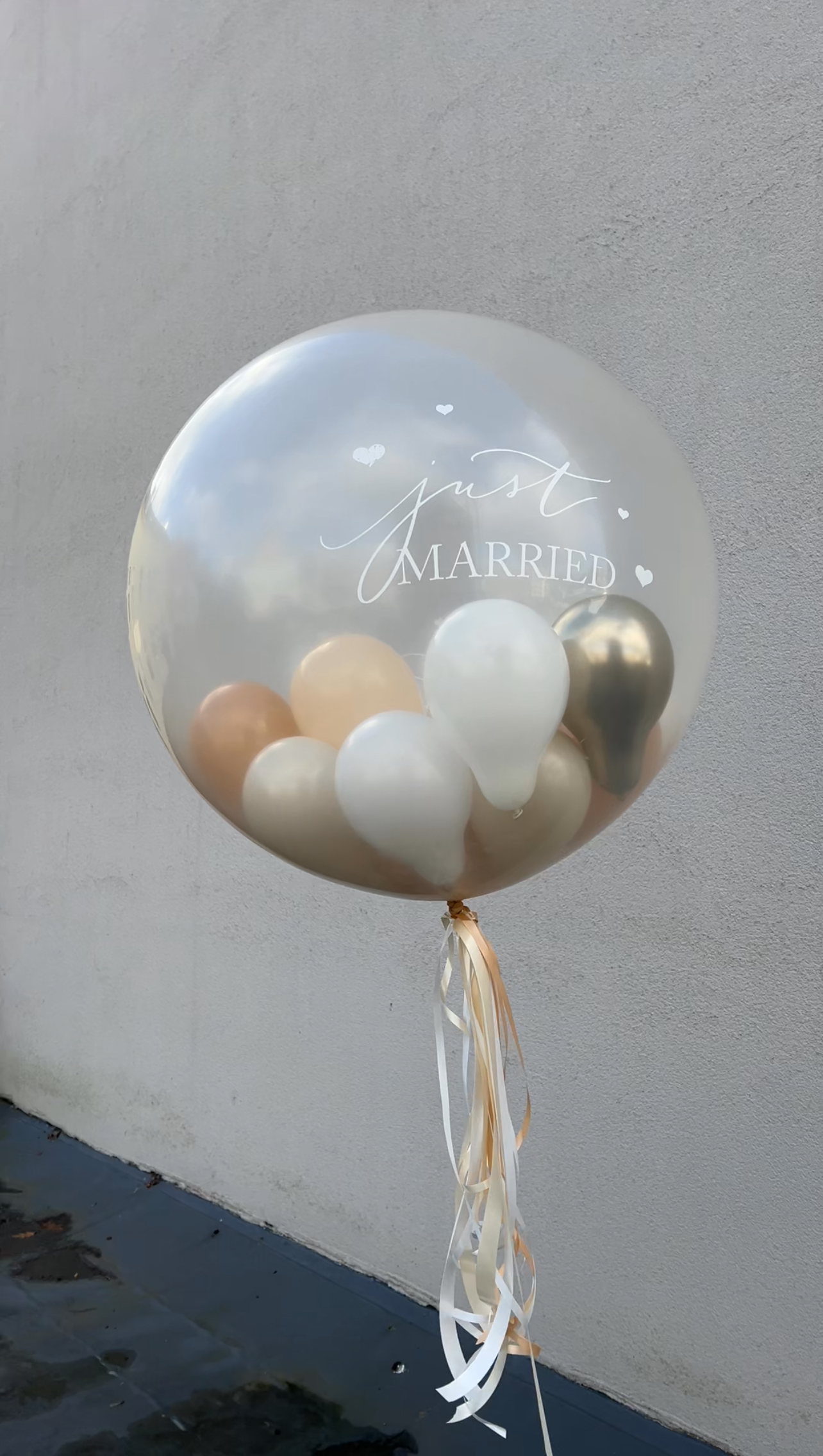 Standesamt Ballon Himmelsherzen / Befüllter Latex - Ballon / circa 90cm – Bild 2