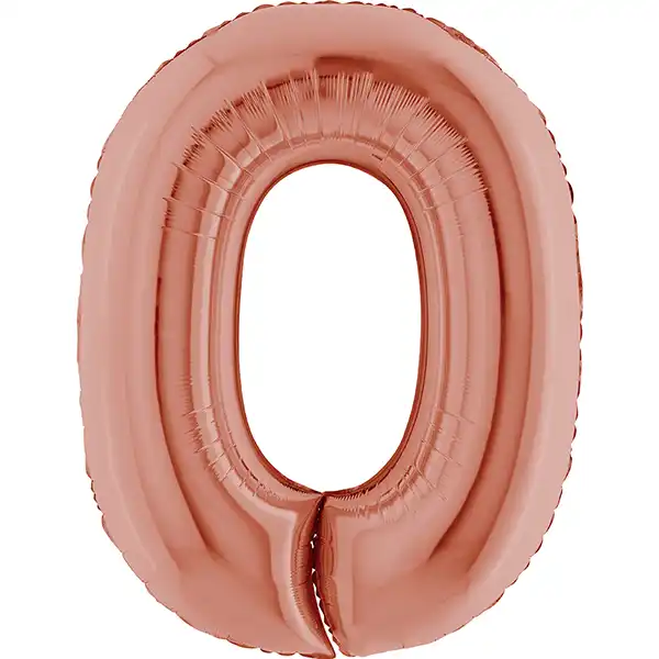 Zahl 0 - 9, Roséold, EINZELN wählbar, Folienballon H102cm – Bild 10