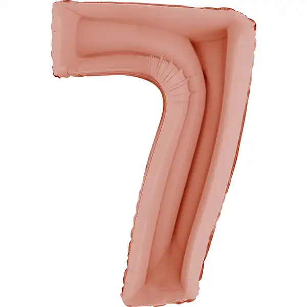 Zahl 0 - 9, Roséold, EINZELN wählbar, Folienballon H102cm – Bild 7