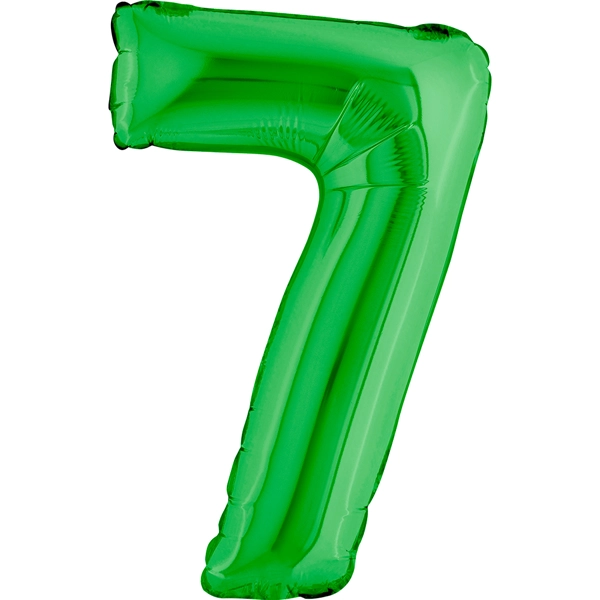 Folienballon zahl 7 grün