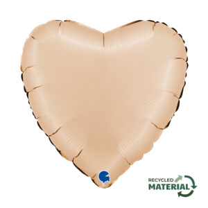 Herzballon Nude Satin / Folie / 45cm