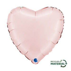 Herzballon Satin Puderrosa / Folie / 45cm