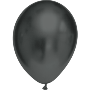 Ballon Chrome Black Silver 42cm / Latex / 65
