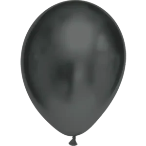 Ballon Black Silver Chrome 28cm / Latex / 65