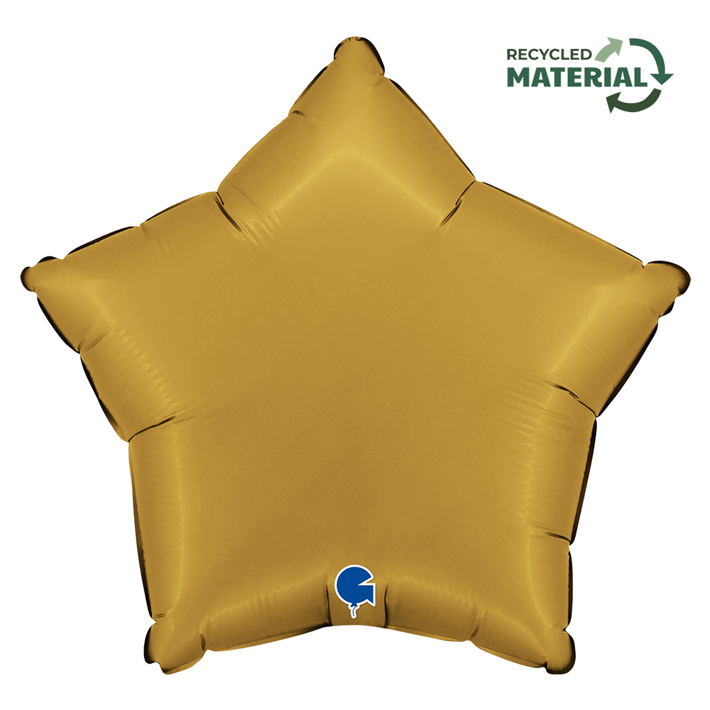 Sternballon satin gold, circa 45cm