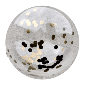 Bubble Transparent, Optional befüllt und beschriftet, ca. 45 cm