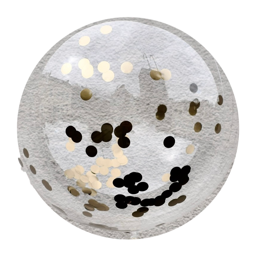 Bubble Transparent, Optional befüllt und beschriftet, ca. 45 cm