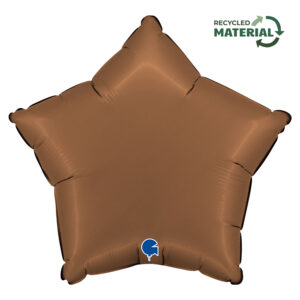 Sternballon satin chocolate, circa 45cm