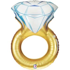 Verlobungsring gold Folienballon 84cm