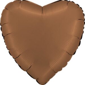 Herzballon Satin Chocolate / Folie / 45cm