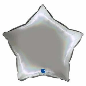 45cm Stern, irisierend silber, Folienballon