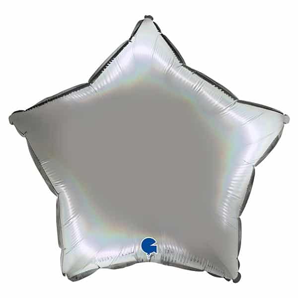 45cm Stern, irisierend silber, Folienballon
