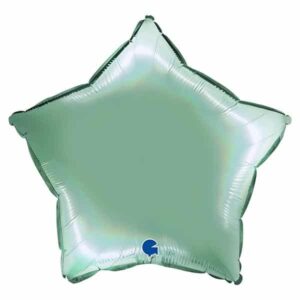 45cm Stern, irisierend mint, Folienballon