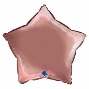 45cm Stern, irisierend rosé, Folienballon