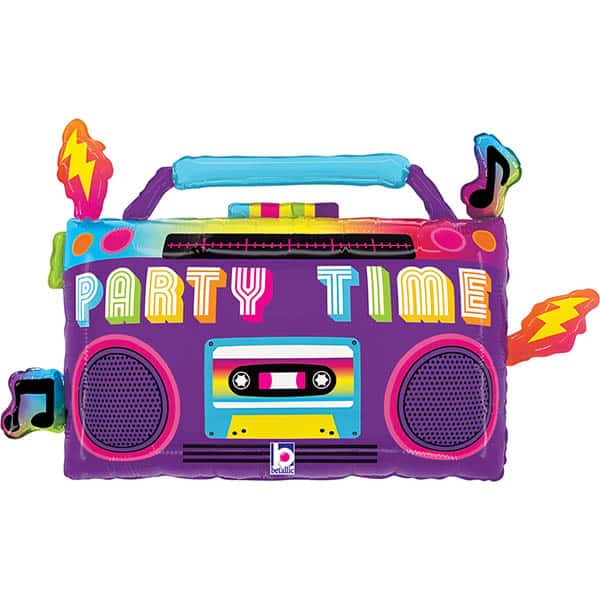 Party Time Boom Box, Folienballon, 72 cm