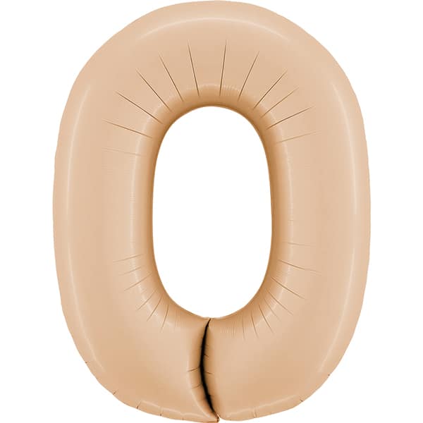 Zahl 0 - 9, Satin Nude, EINZELN wählbar, Folienballon H102cm – Bild 10