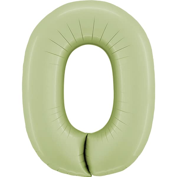 Zahl 0 - 9, Satin Olivgrün, EINZELN wählbar, Folienballon H102cm – Bild 10