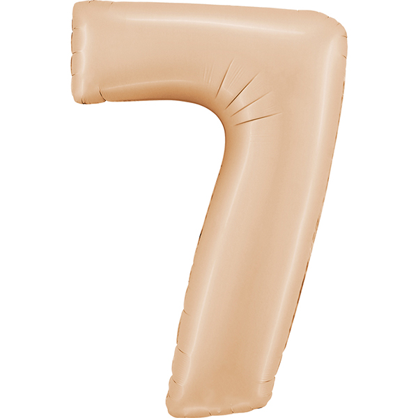Zahl 0 - 9, Satin Nude, EINZELN wählbar, Folienballon H102cm – Bild 11