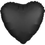 Herz Schwarz Satin