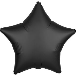 45cm Stern satin schwarz