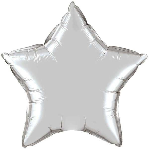 45cm Stern metallic silber