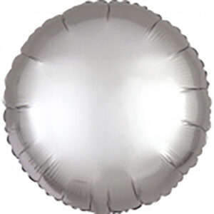 45cm Rund Satin Silber