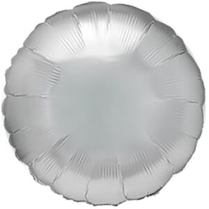 45cm Rund Metallic Silber