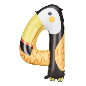 Zahl Ballon 4 Tukan 91 cm
