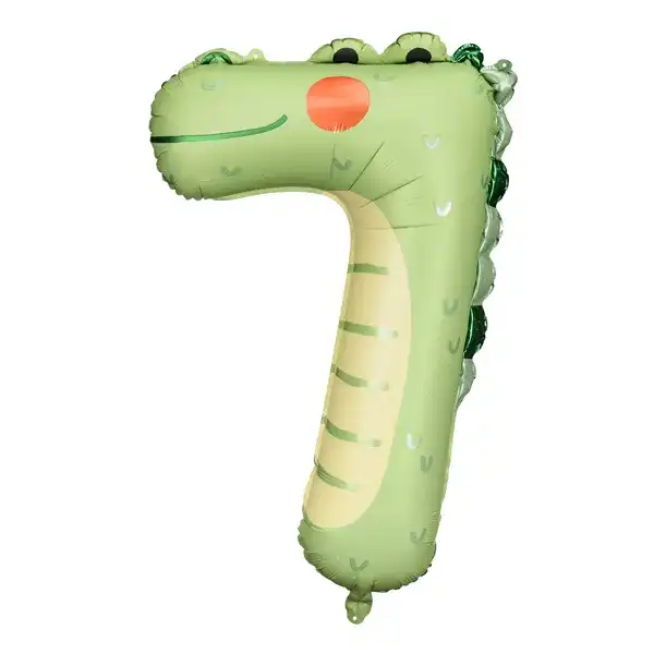 Zahl Ballon 7 Krokodil 85 cm