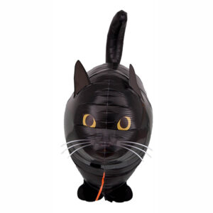Katze schwarz, Airwalker, Folienballon, L circa 60 cm