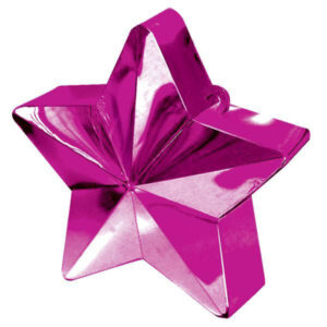 Ballongewicht Stern, Plastik glänzend magenta, 150g, D 9 cm