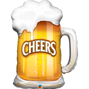 Cheers, Bier im Glas, Folienballon, H89cm