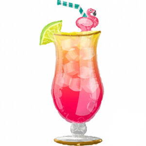 Cocktail pink, Folienballon / H 105cm