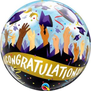 Congratulations Bubble Folienballon 45cm