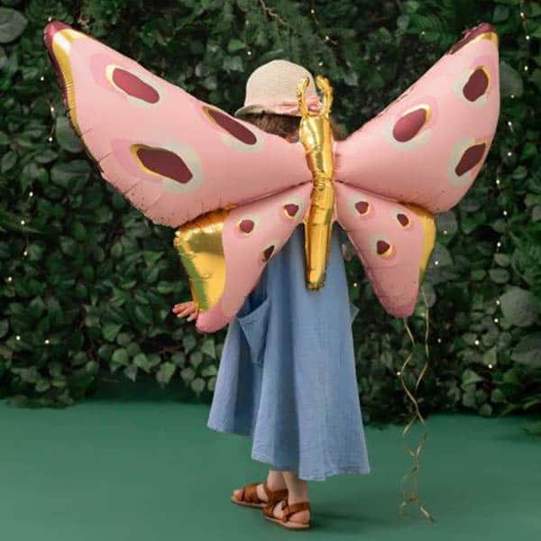 Schmetterling Rosa, Folienballon, 110cm – Bild 3