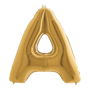 Buchstabe A – Z, GOLD, EINZELN wählbar, Folienballon H102cm