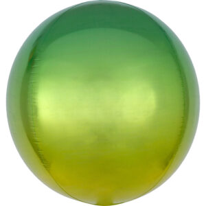 Kugelballon Grün-Gelb 40cm